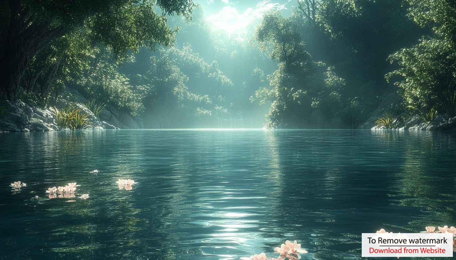 Serene Lake With Lotus Flowers 4K Desktop Background Wallpaper Serene Lake With Lotus Flowers 4K Desktop Background Wallpaper