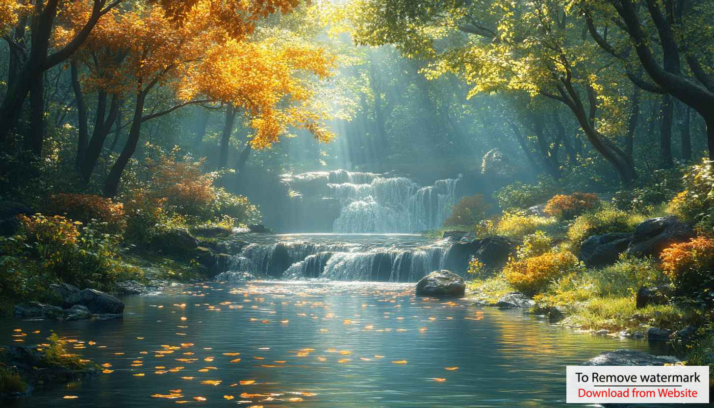 Autumn Waterfall Forest Landscape Wallpaper for Desktop Background Free Autumn Waterfall Forest Landscape Wallpaper for Desktop Background Free