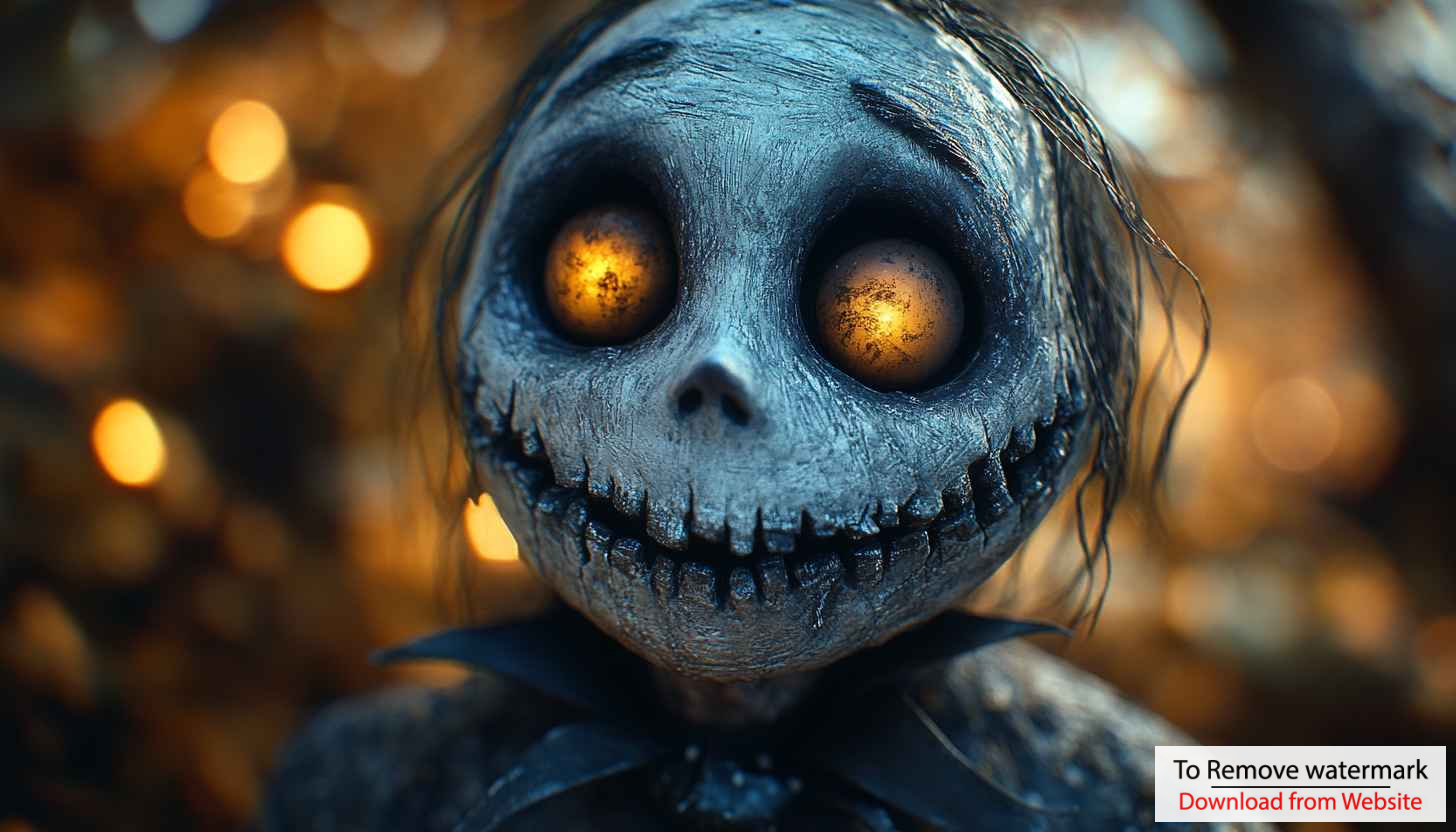Jack Skellington Glowing Eyes Wallpaper 4K Desktop Background Halloween Theme Jack Skellington Glowing Eyes Wallpaper 4K Desktop Background Halloween Theme