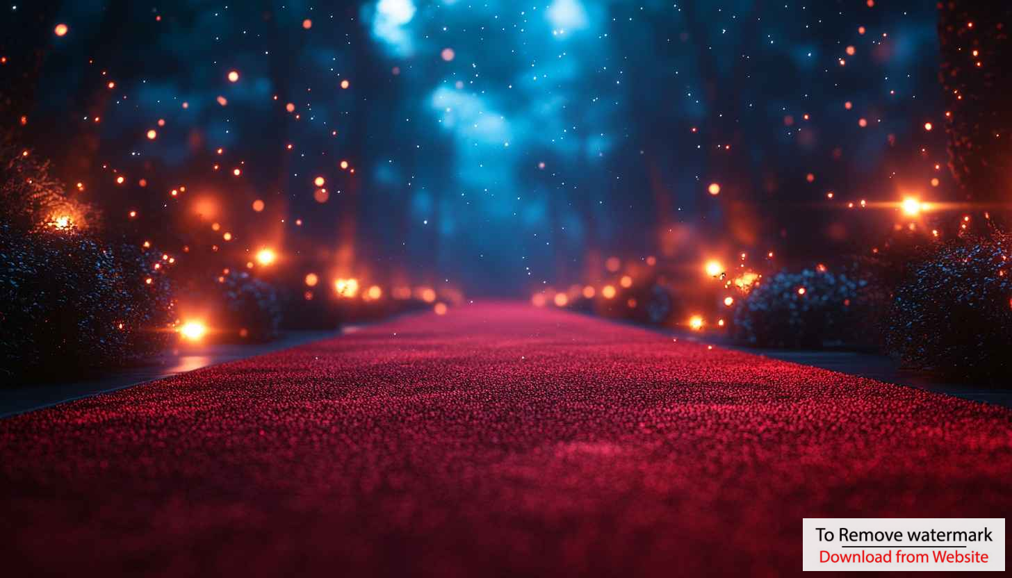 Red Carpet Event 4K Desktop Background with Glowing Lights Red Carpet Event 4K Desktop Background with Glowing Lights