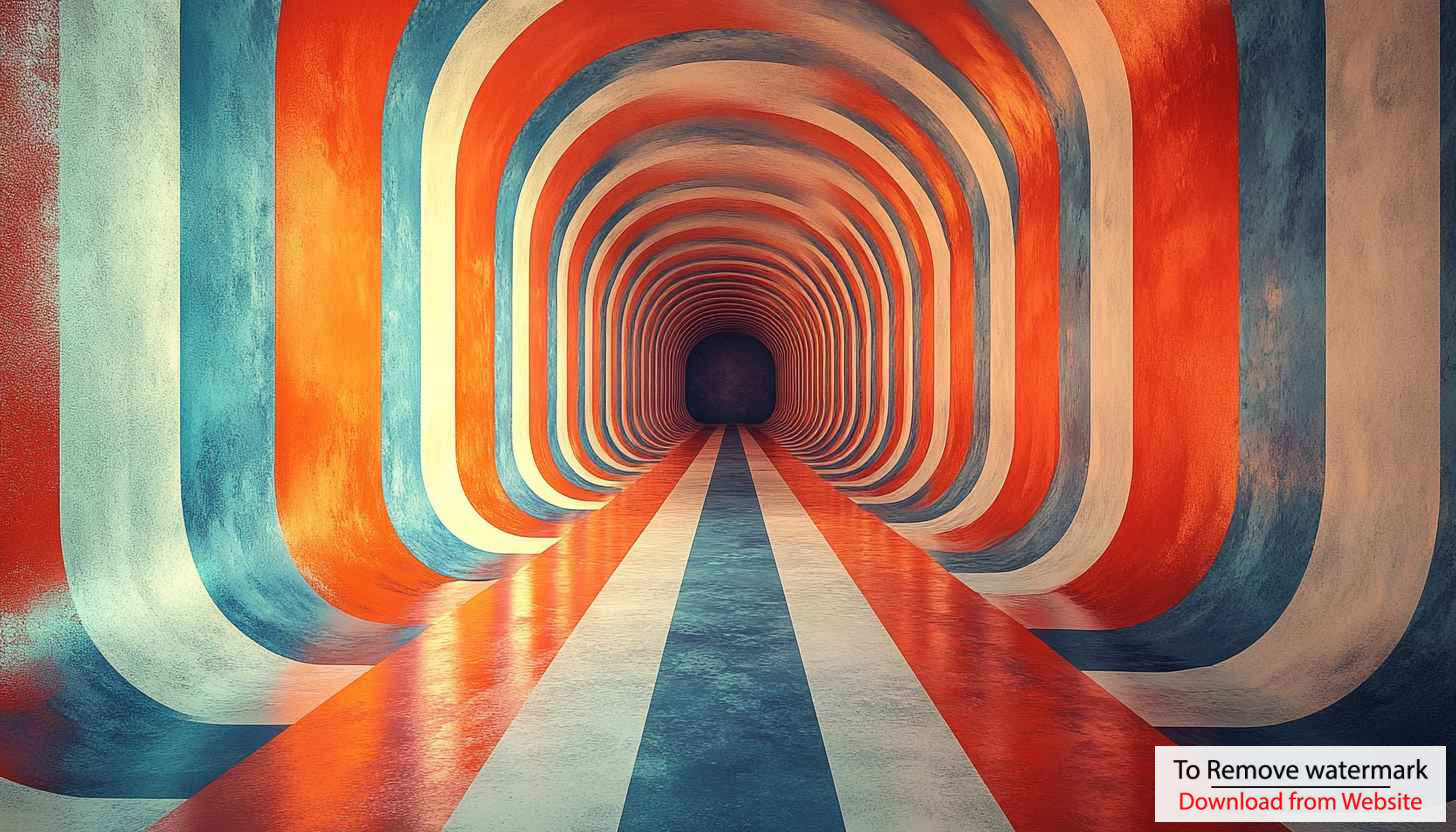 Retro Tunnel Wallpaper - Abstract Red Blue Arches - 4K Background Retro Tunnel Wallpaper - Abstract Red Blue Arches - 4K Background