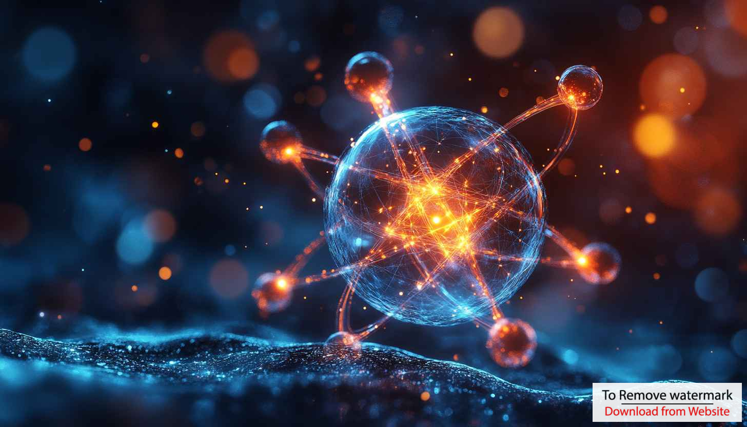 Abstract Molecule 4K Wallpaper - Science, Technology, Futuristic Background Abstract Molecule 4K Wallpaper - Science, Technology, Futuristic Background