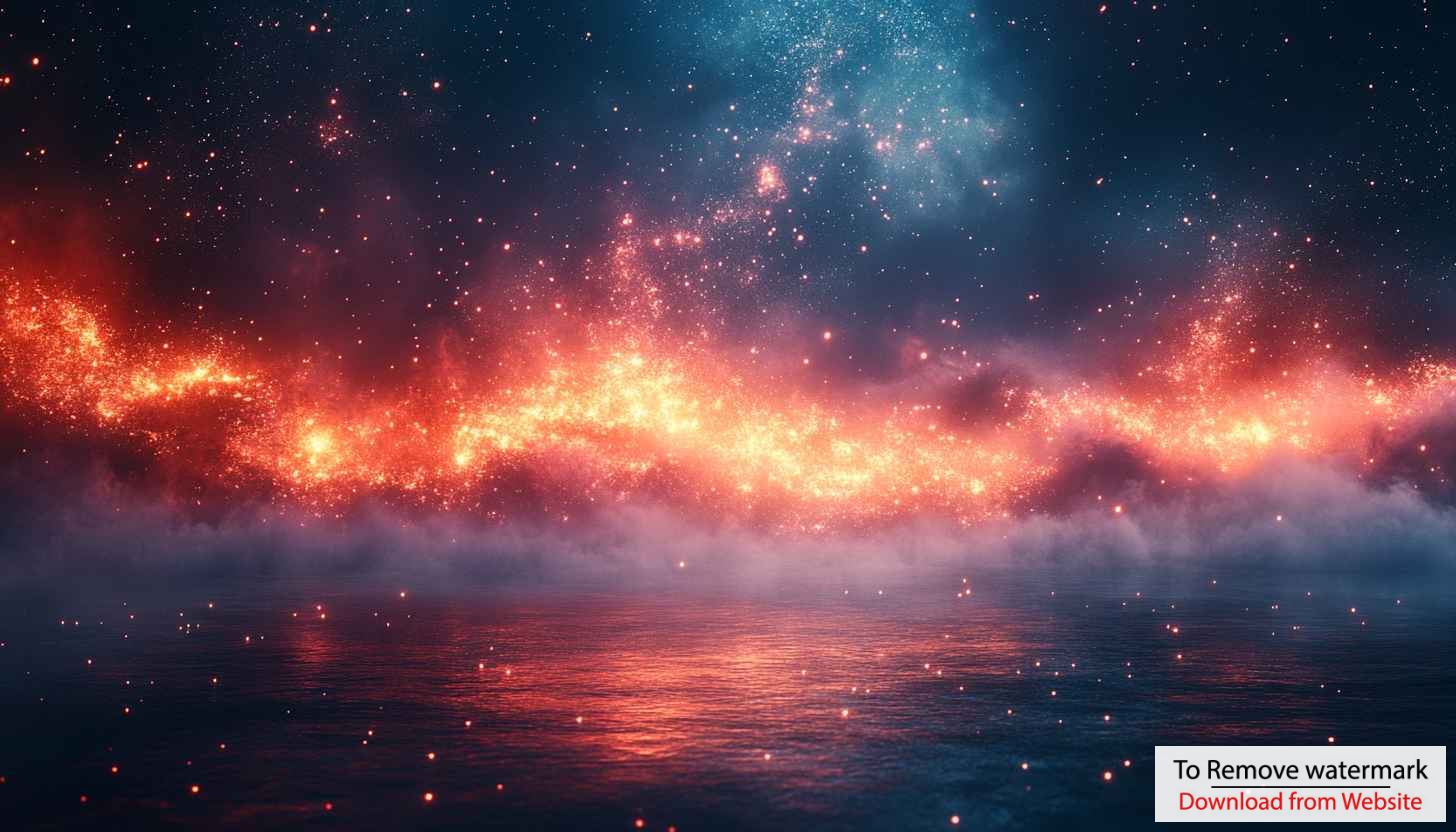 Fiery Galaxy Reflection 4K Desktop Wallpaper, Free Mobile Background