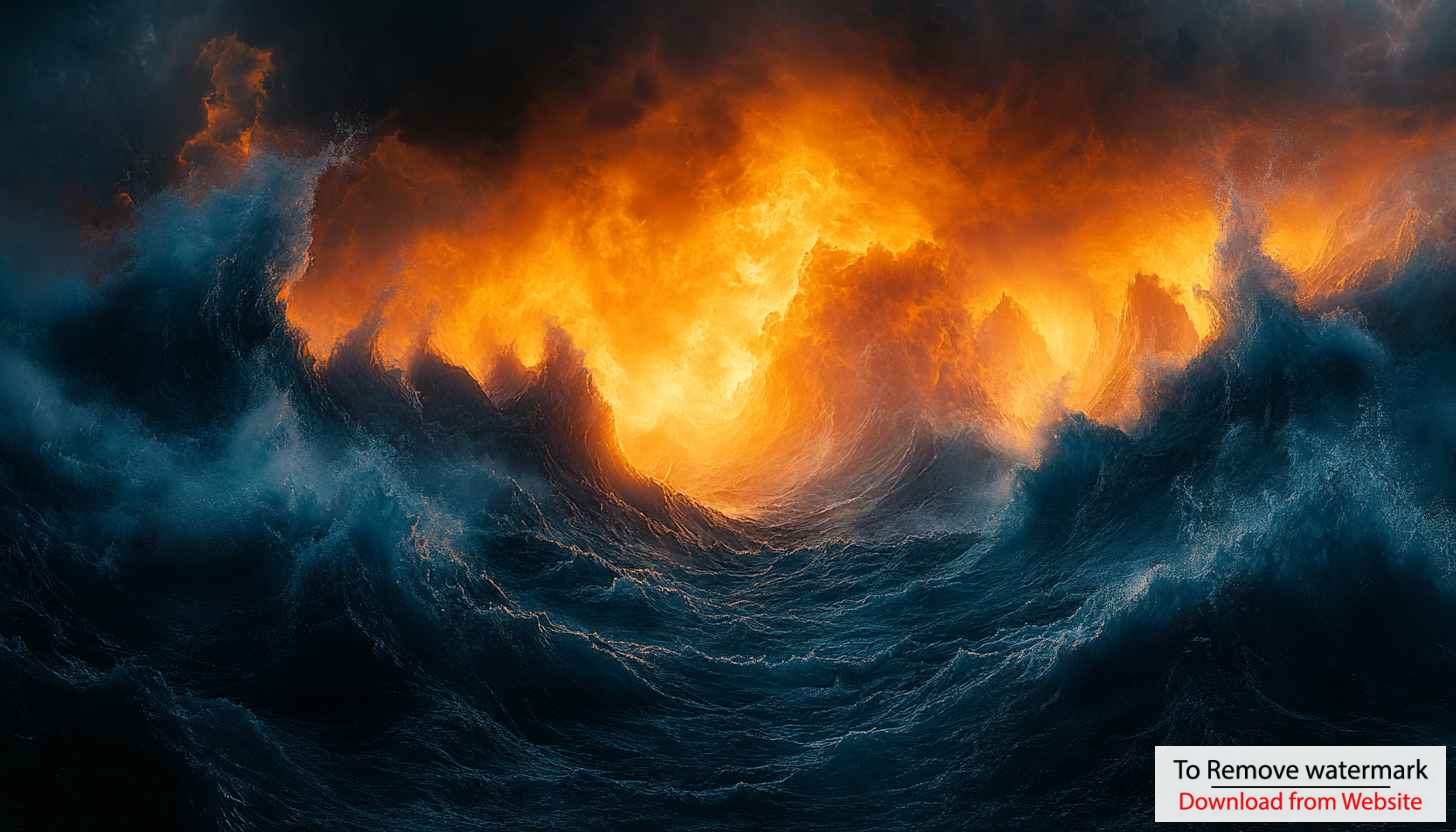 Ocean Fire Cloud 4K Desktop Wallpaper, Free Mobile Background Ocean Fire Cloud 4K Desktop Wallpaper, Free Mobile Background