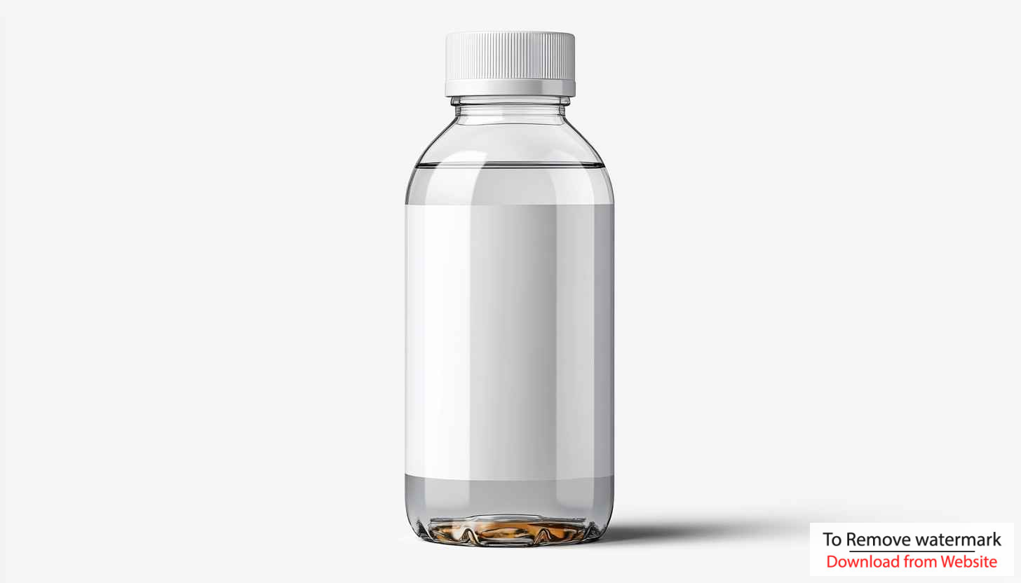 Clear Glass Water Bottle Mockup Product Showcase Template Background Clear Glass Water Bottle Mockup Product Showcase Template Background