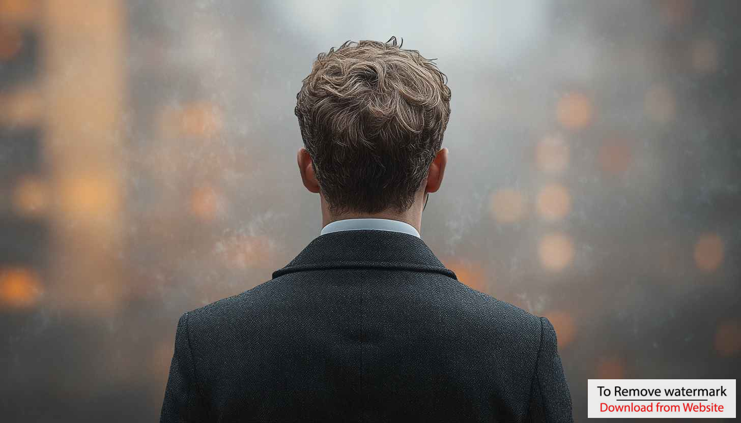 Man Looking at City Lights 4K Mobile Desktop Background Man Looking at City Lights 4K Mobile Desktop Background