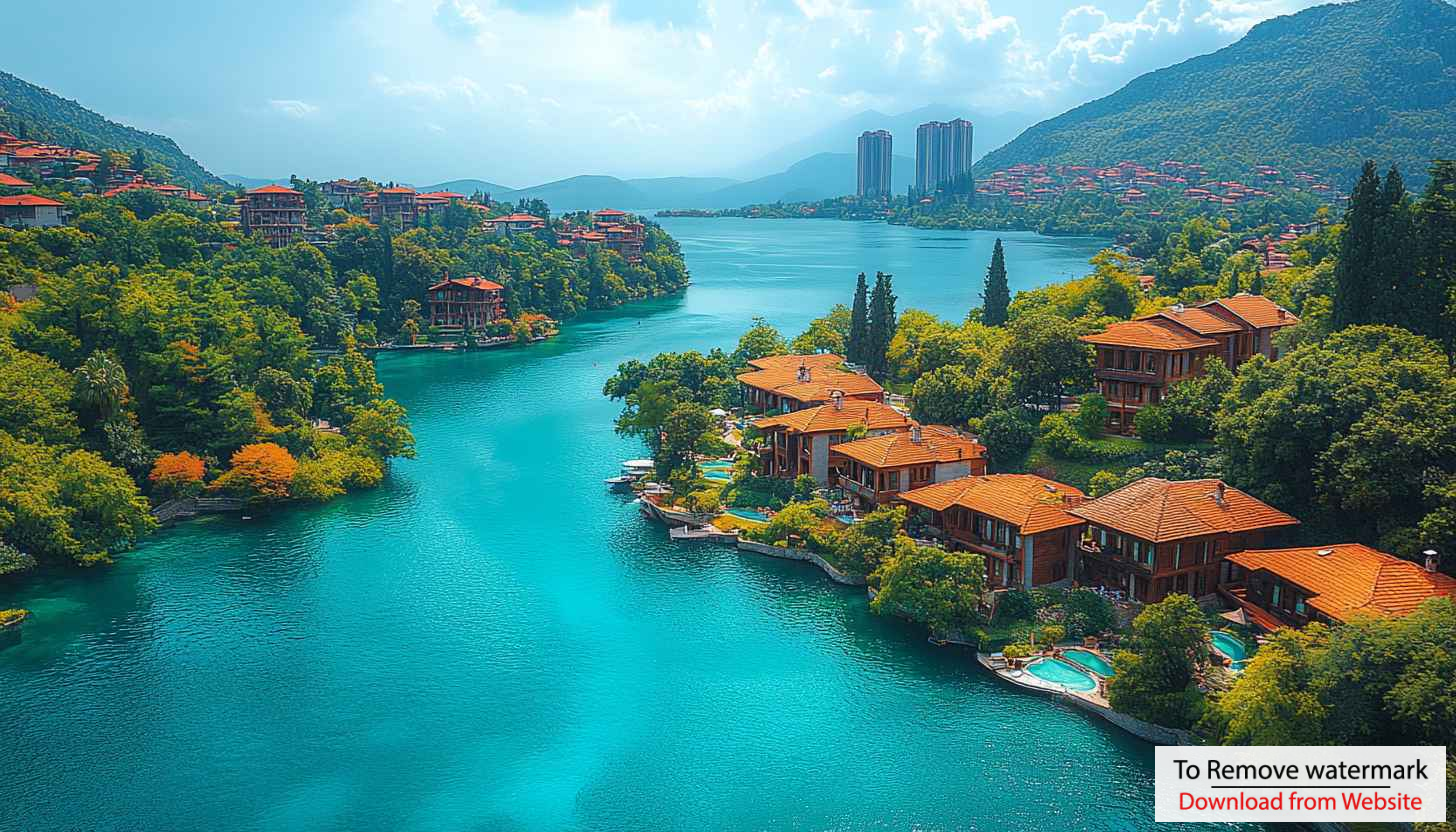 Luxury Villa Lake 4K Desktop Wallpaper Free Mobile Background
