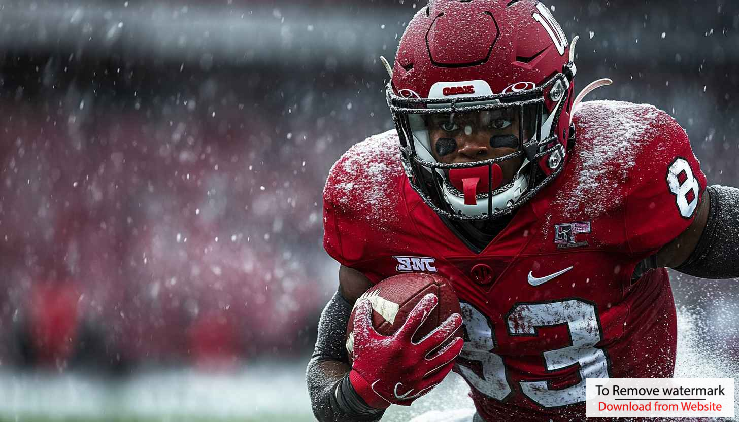 Football Player Red Jersey in Snow Mobile Desktop Wallpaper 4K Football Player Red Jersey in Snow Mobile Desktop Wallpaper 4K