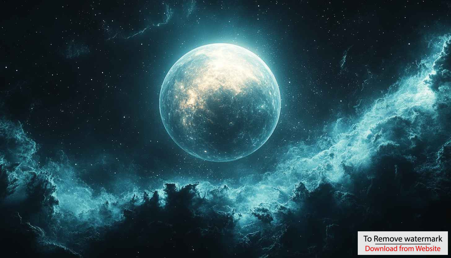 Glowing Full Moon in Nebula 4K Desktop Background Wallpaper Glowing Full Moon in Nebula 4K Desktop Background Wallpaper