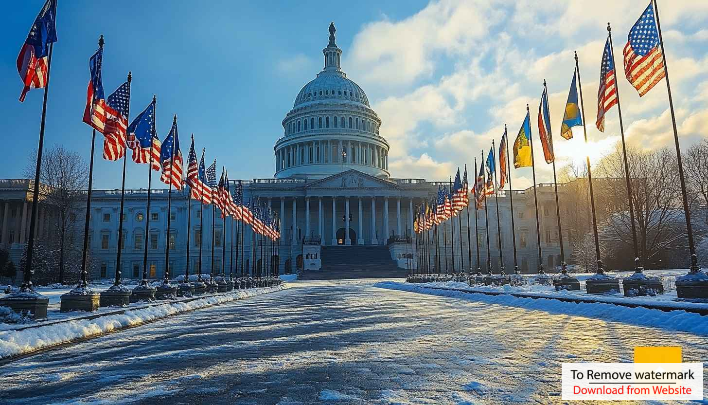 United States Capitol Building Winter Snow 4K Desktop Background United States Capitol Building Winter Snow 4K Desktop Background