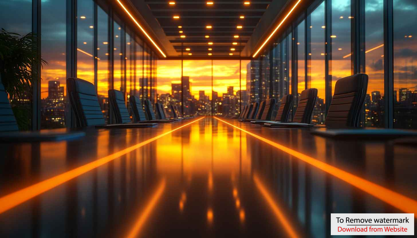 Modern Conference Room Sunset View 4K Desktop Wallpaper Free Modern Conference Room Sunset View 4K Desktop Wallpaper Free