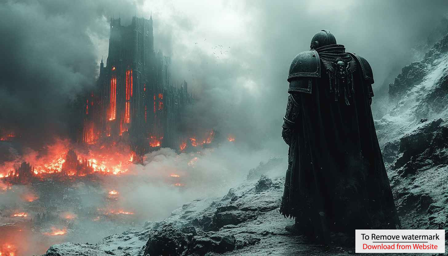 Warhammer 40k Knight Fire City Mobile Wallpaper Background Free Warhammer 40k Knight Fire City Mobile Wallpaper Background Free