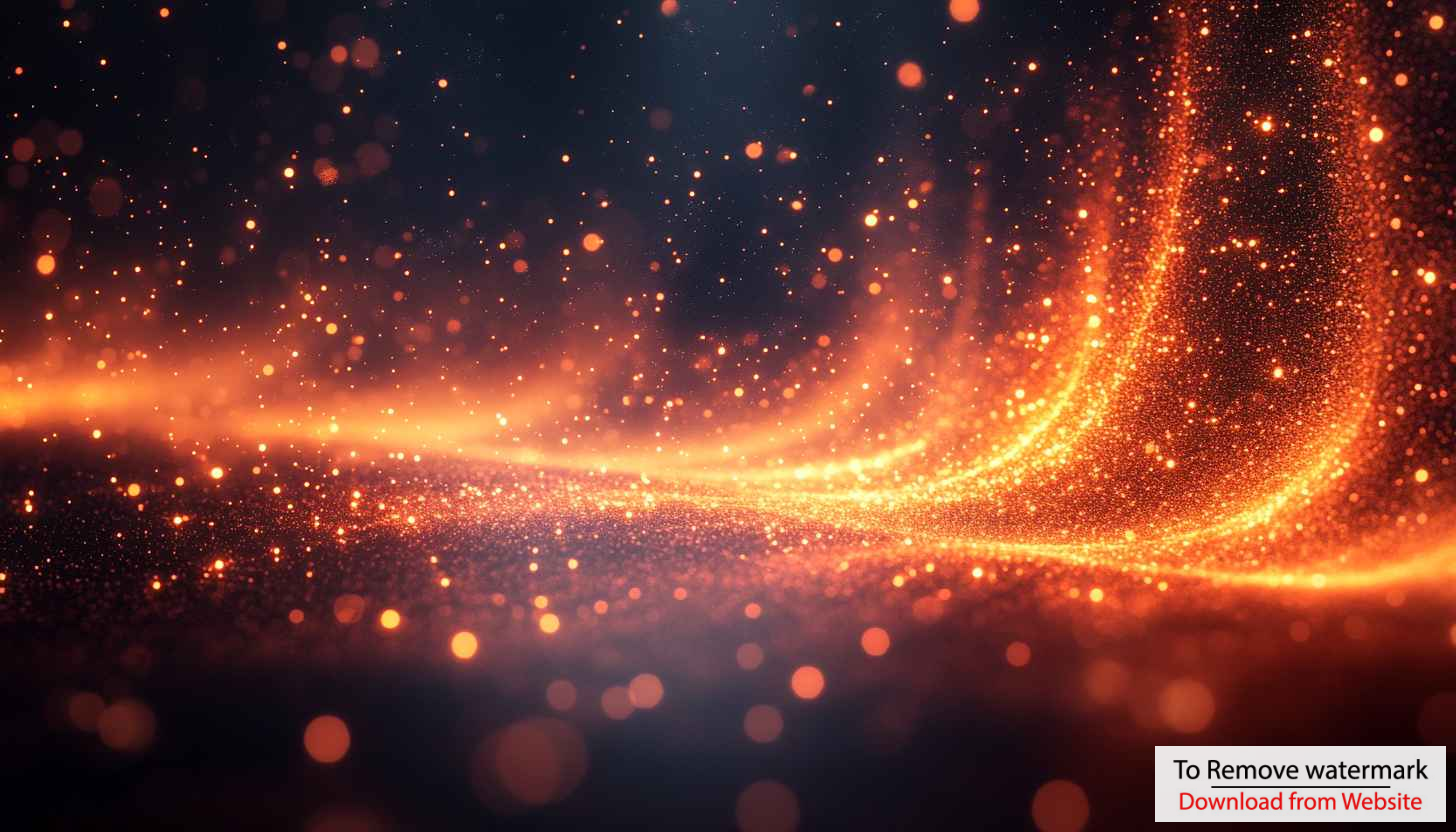Glowing Orange Particles Aesthetic 4K Desktop Background Mobile Wallpaper