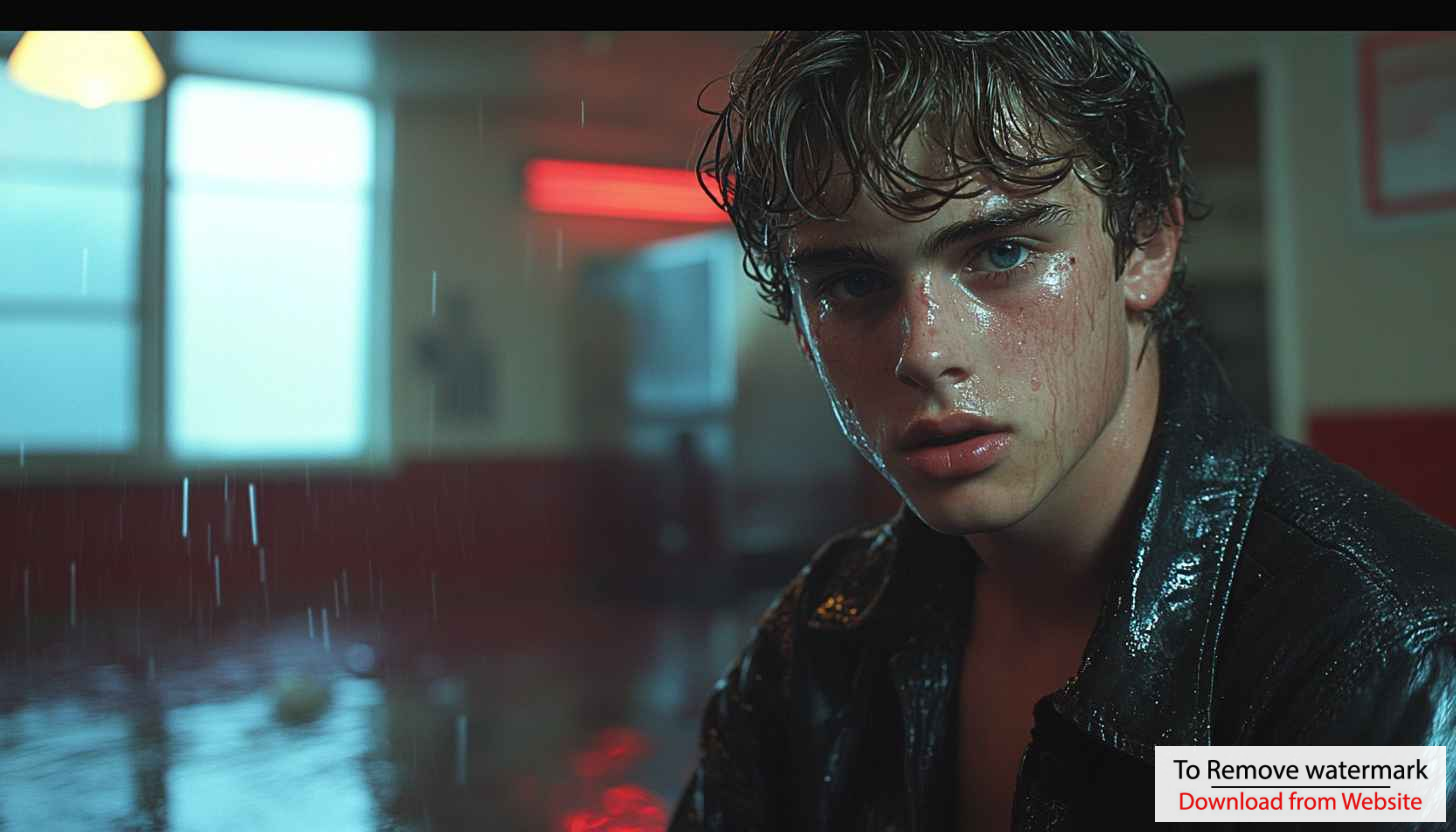 Wet Face Young Man Rainy Night Aesthetic Desktop Background Wet Face Young Man Rainy Night Aesthetic Desktop Background