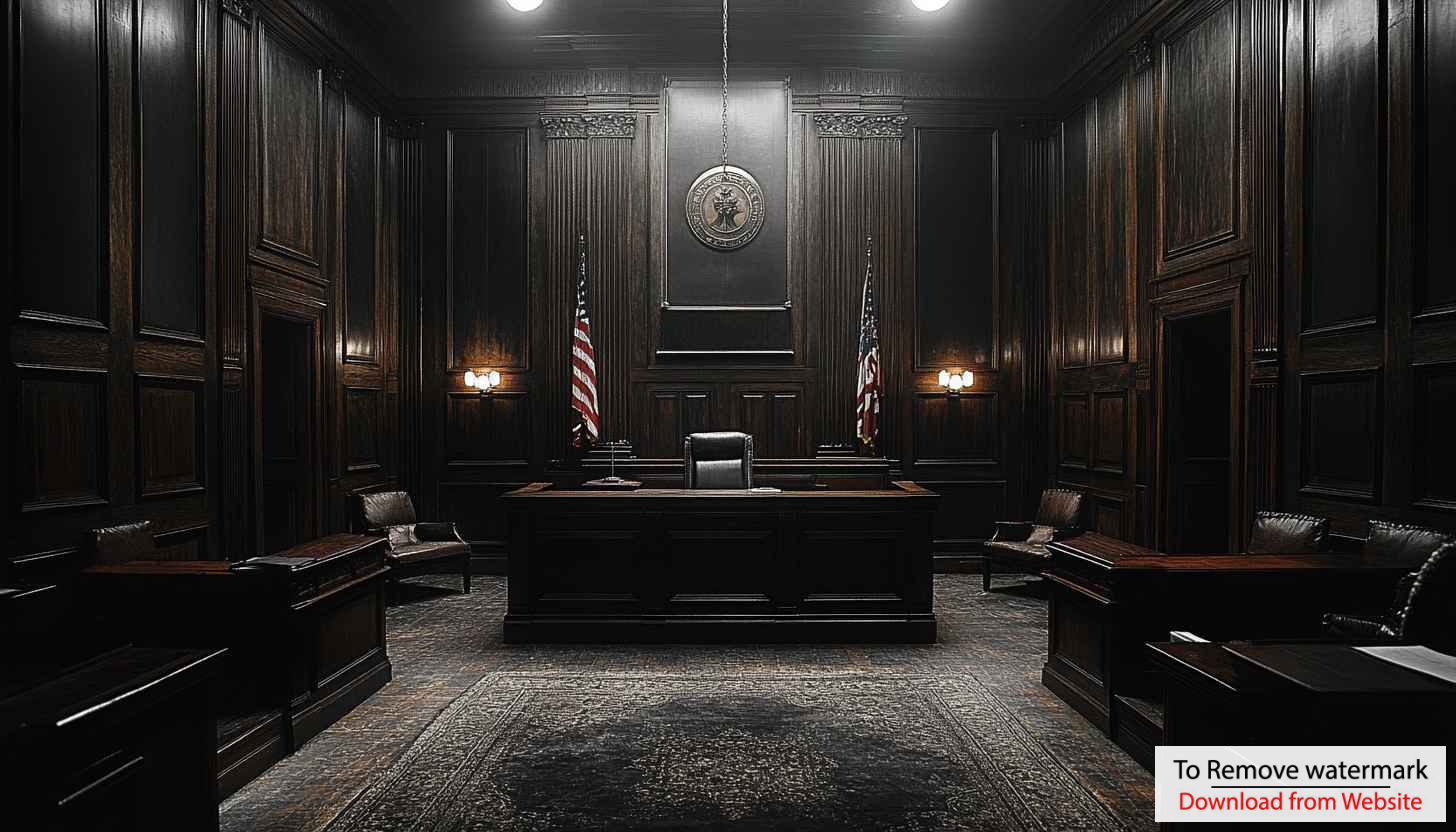 Courtroom Wallpaper 4K Desktop Background | American Flags and Seal Courtroom Wallpaper 4K Desktop Background | American Flags and Seal
