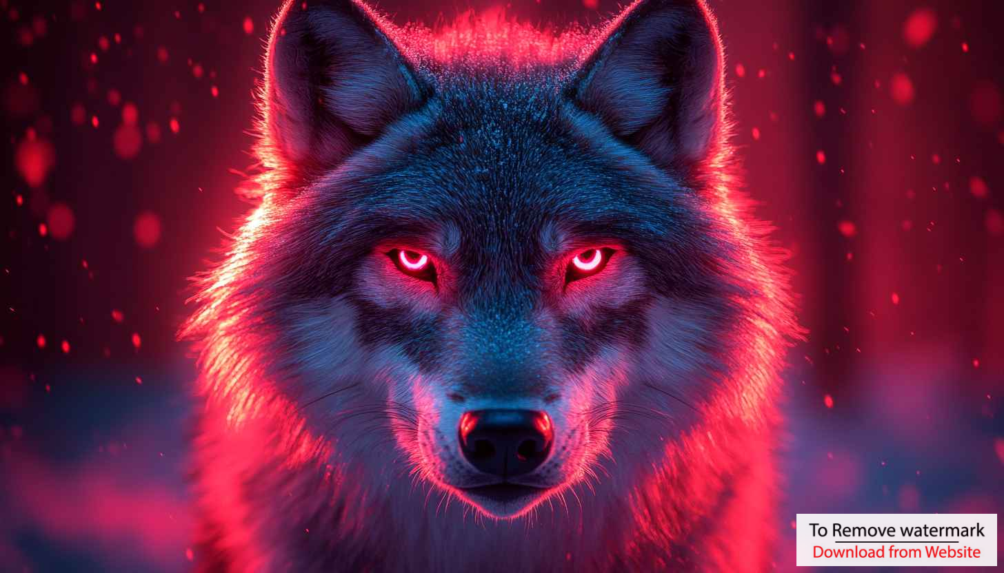 Glowing Wolf Red Eyes Portrait Mobile Wallpaper 4k Background Glowing Wolf Red Eyes Portrait Mobile Wallpaper 4k Background