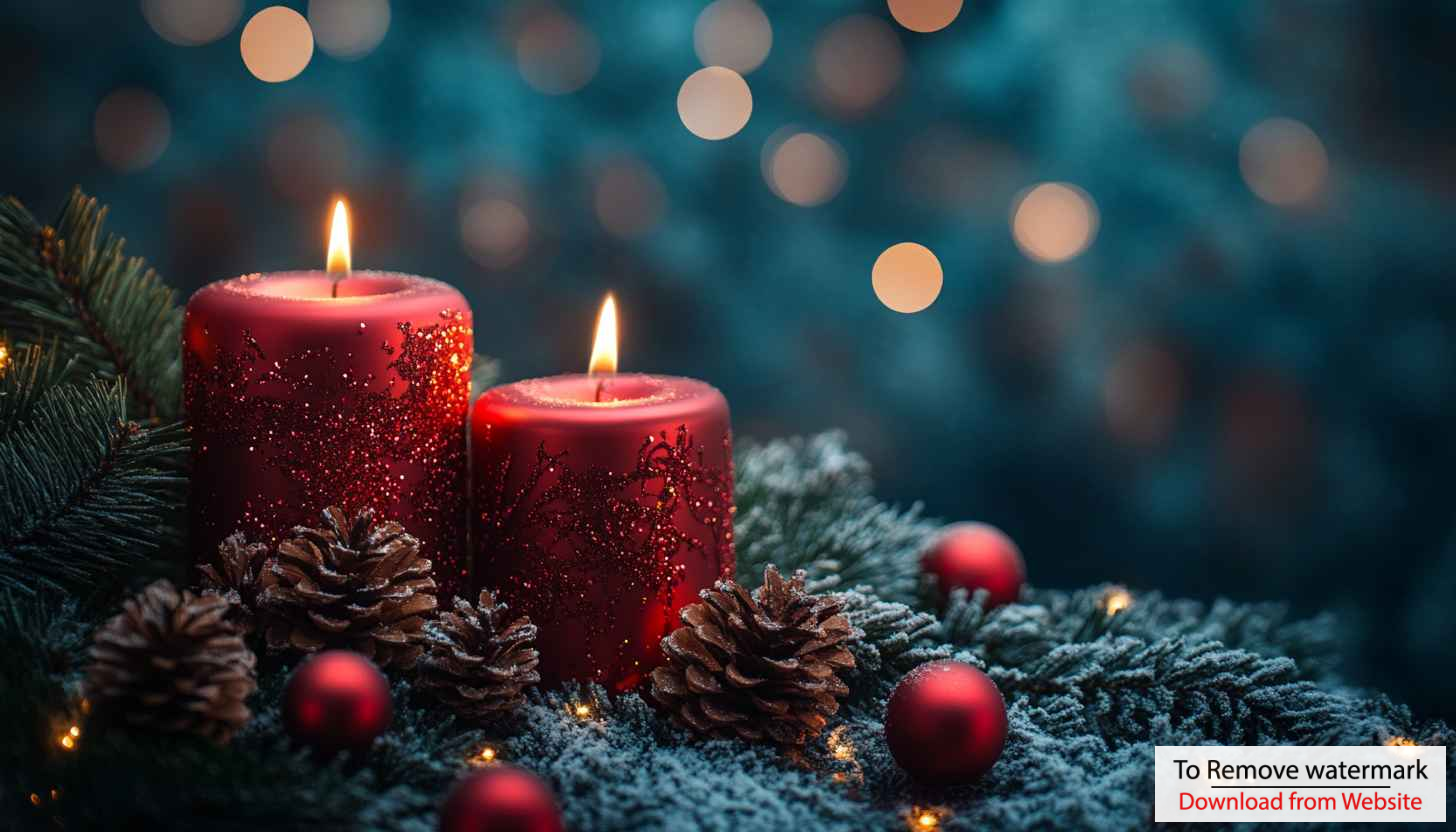 Cozy Christmas Candles 4K Wallpaper for Desktop and Mobile Cozy Christmas Candles 4K Wallpaper for Desktop and Mobile