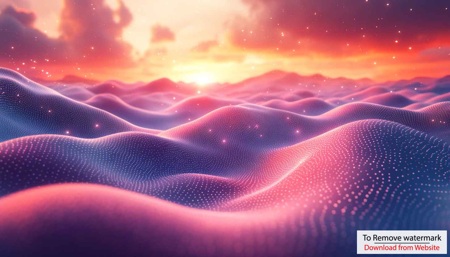 Abstract Glowing Landscape Mobile Wallpaper, Aesthetic Desktop Background 4K