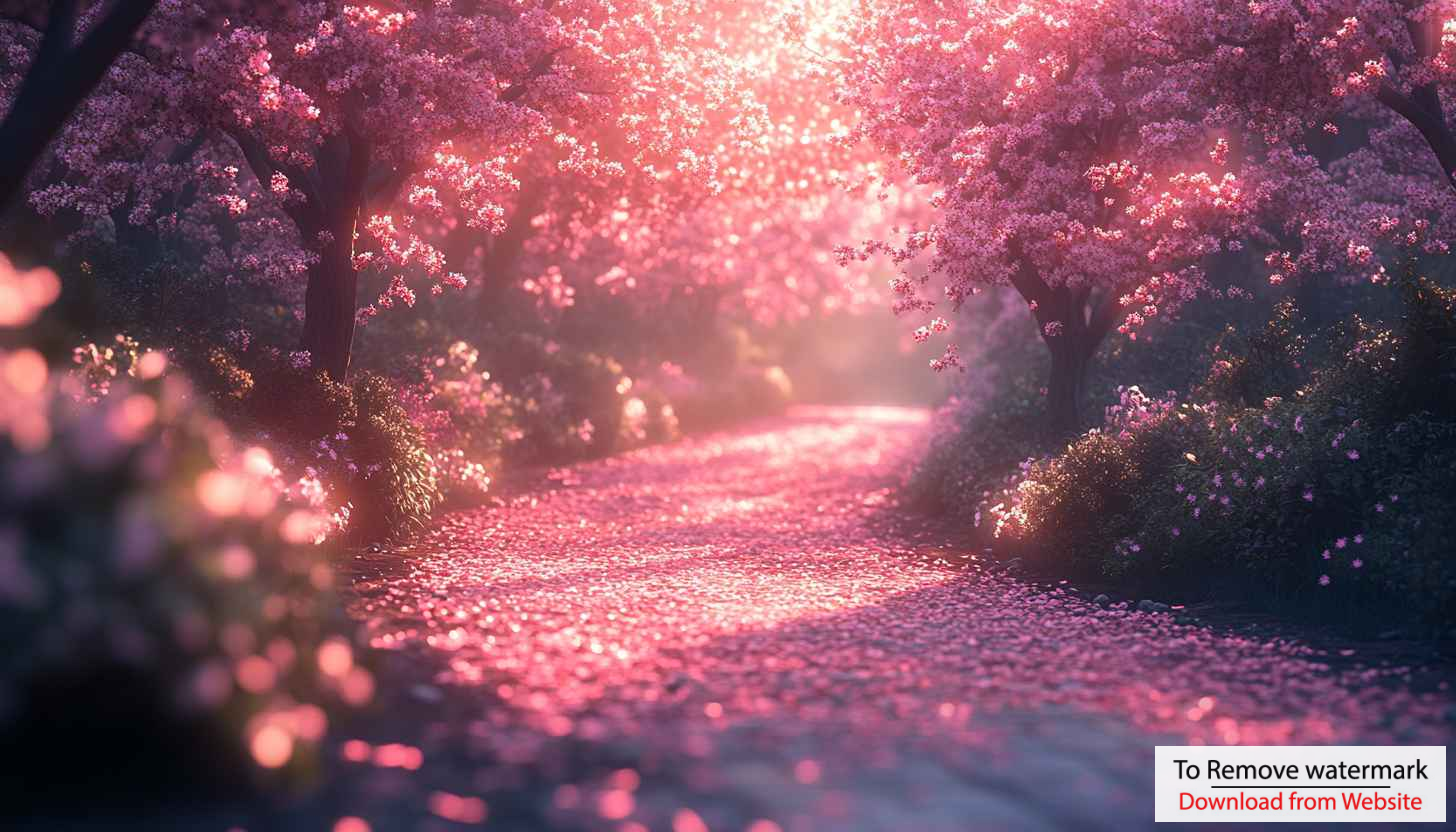 Pink Cherry Blossom Tree Path 4K Desktop Mobile Wallpaper Pink Cherry Blossom Tree Path 4K Desktop Mobile Wallpaper