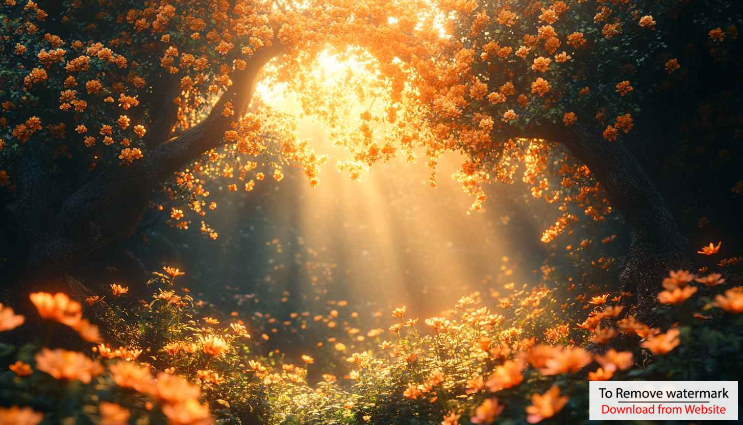 Golden Flowers Sunlight Forest 4K Mobile Wallpaper Free Download Golden Flowers Sunlight Forest 4K Mobile Wallpaper Free Download