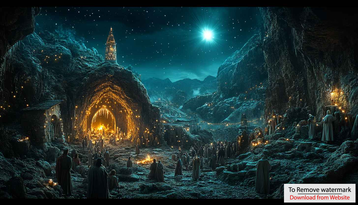 Magical Gathering Mobile Wallpaper, Fantasy Night Pilgrimage Desktop Background 4K Magical Gathering Mobile Wallpaper, Fantasy Night Pilgrimage Desktop Background 4K