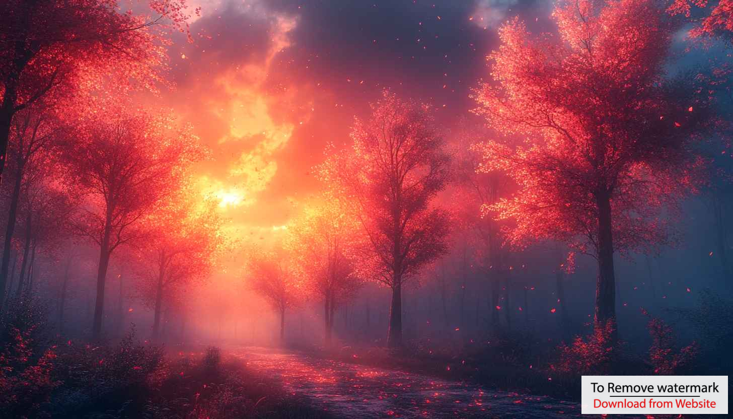 Red Autumn Forest 4K Desktop Backgrounds and Mobile Wallpaper Red Autumn Forest 4K Desktop Backgrounds and Mobile Wallpaper