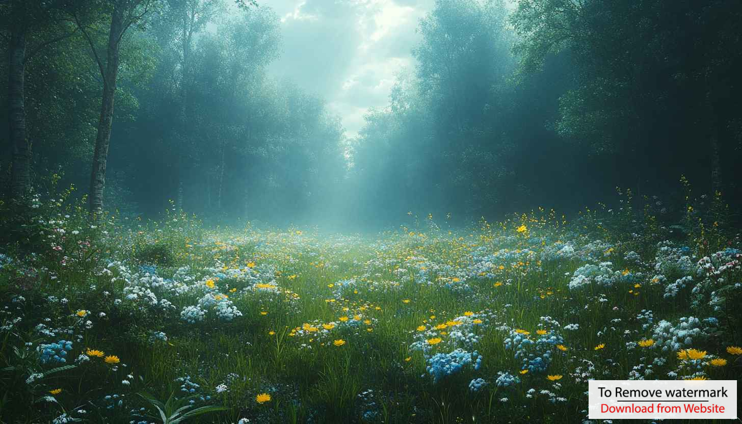 4K Misty Forest Meadow Wallpaper for Desktop and Mobile 4K Misty Forest Meadow Wallpaper for Desktop and Mobile