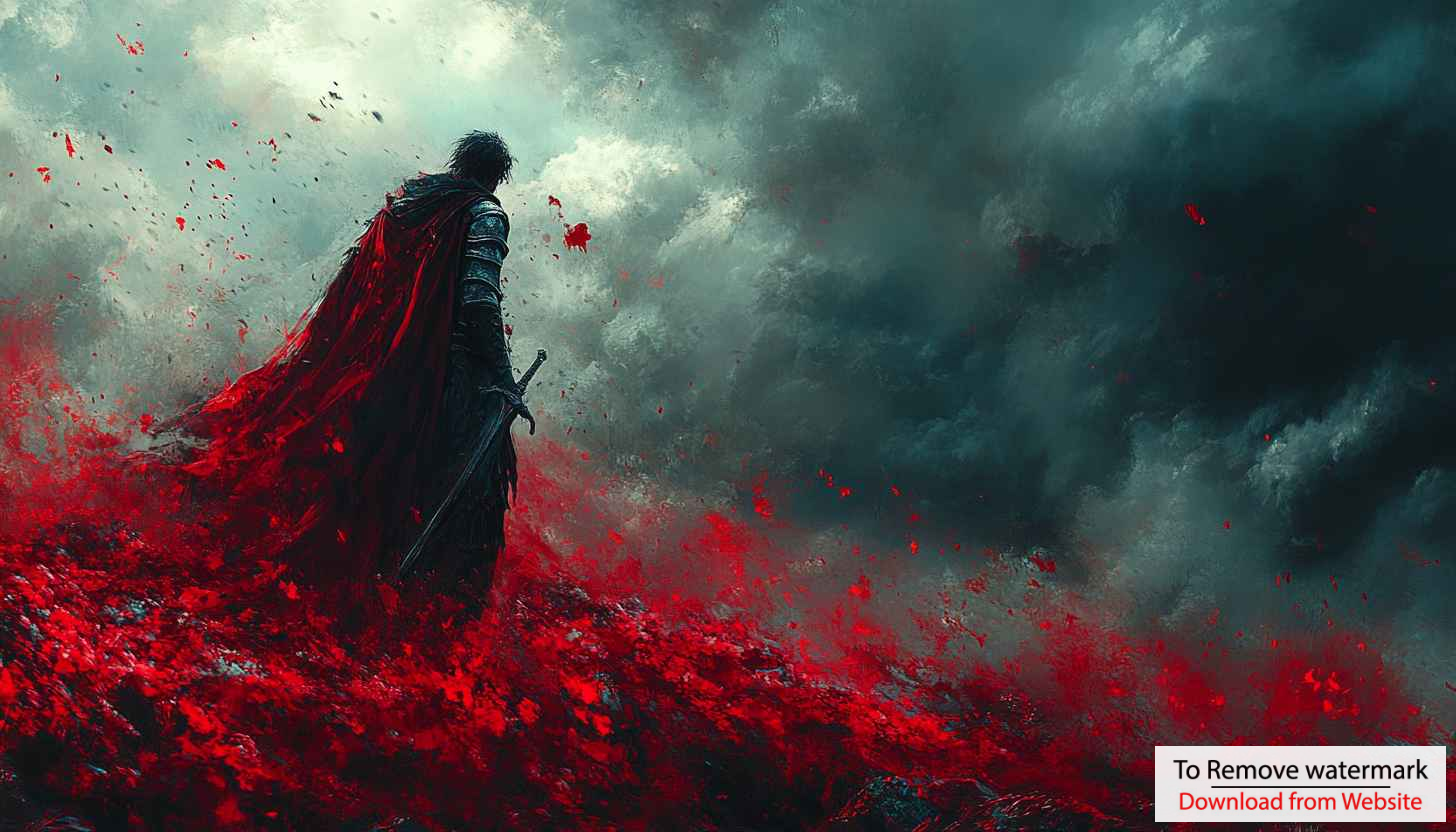 Dark Knight Warrior Red Fantasy Art Wallpaper 4K Desktop Background Dark Knight Warrior Red Fantasy Art Wallpaper 4K Desktop Background