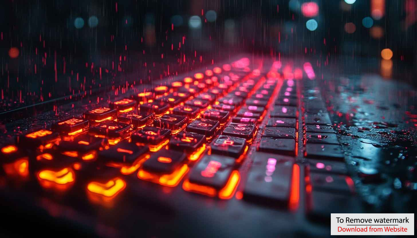 Glowing Keyboard Red Lights 4K Gaming Desktop Background Wallpaper Glowing Keyboard Red Lights 4K Gaming Desktop Background Wallpaper