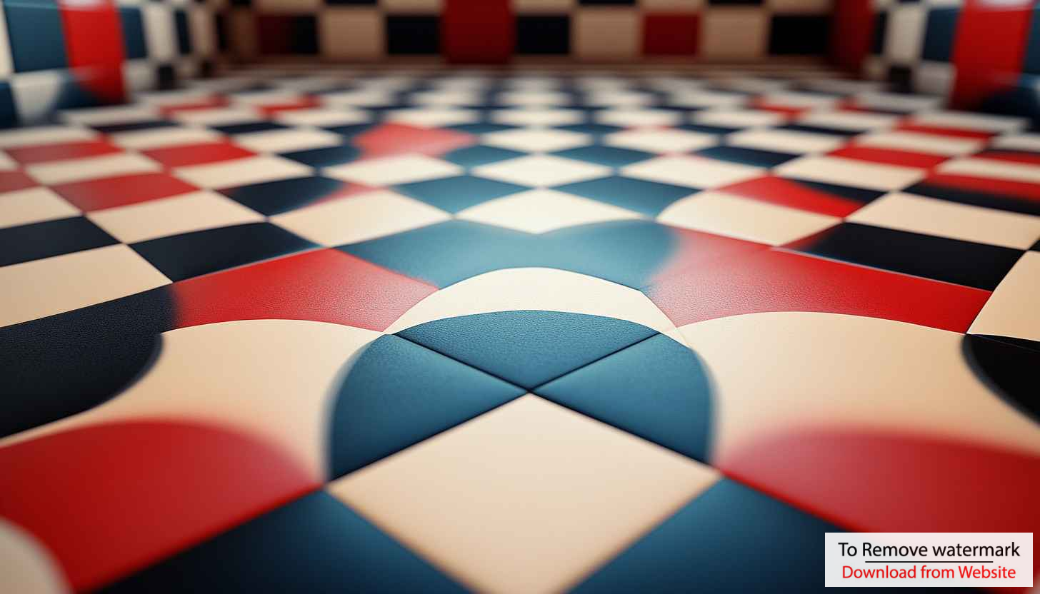 Abstract Checkered Red Blue Wallpaper, 4K Desktop Mobile Background