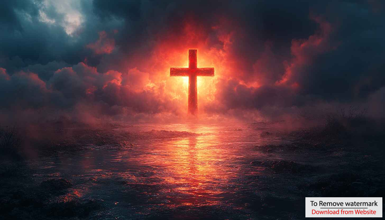 Religious Cross Symbol 4K Wallpaper, Glowing Christian Desktop Background Religious Cross Symbol 4K Wallpaper, Glowing Christian Desktop Background