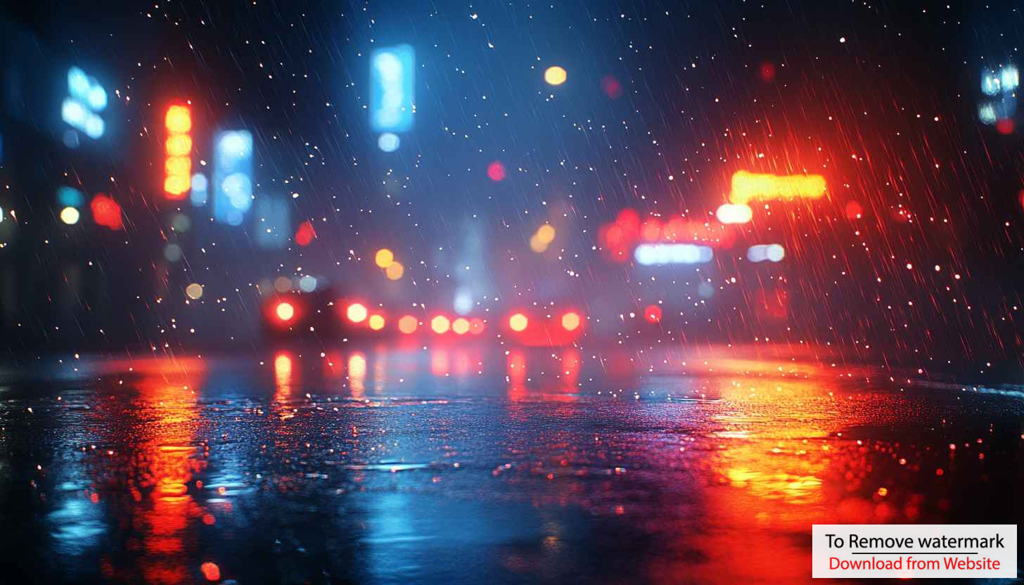 Rainy Night Cityscape Reflections 4K Desktop & Mobile Wallpaper Rainy Night Cityscape Reflections 4K Desktop & Mobile Wallpaper