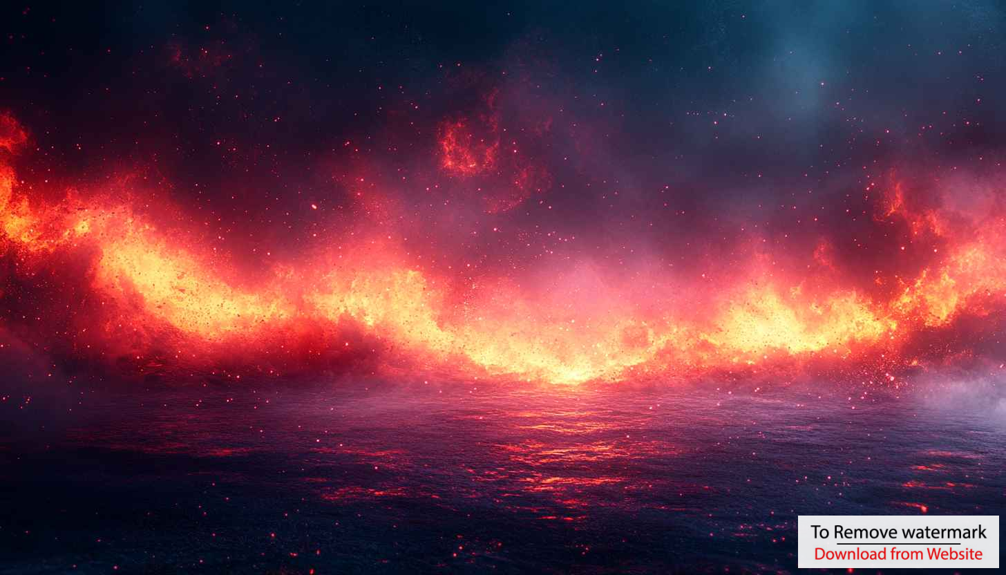 Fiery Galaxy Ocean 4K Desktop Background, Free Fantasy Wallpaper Fiery Galaxy Ocean 4K Desktop Background, Free Fantasy Wallpaper