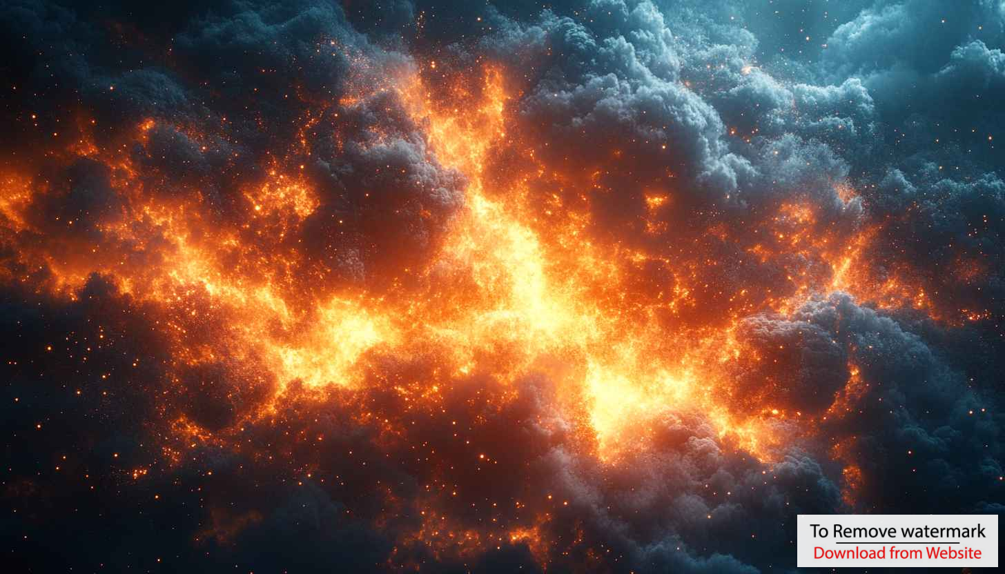 Fiery Nebula Cloudscape 4K Desktop Wallpaper, Free Space Background Fiery Nebula Cloudscape 4K Desktop Wallpaper, Free Space Background