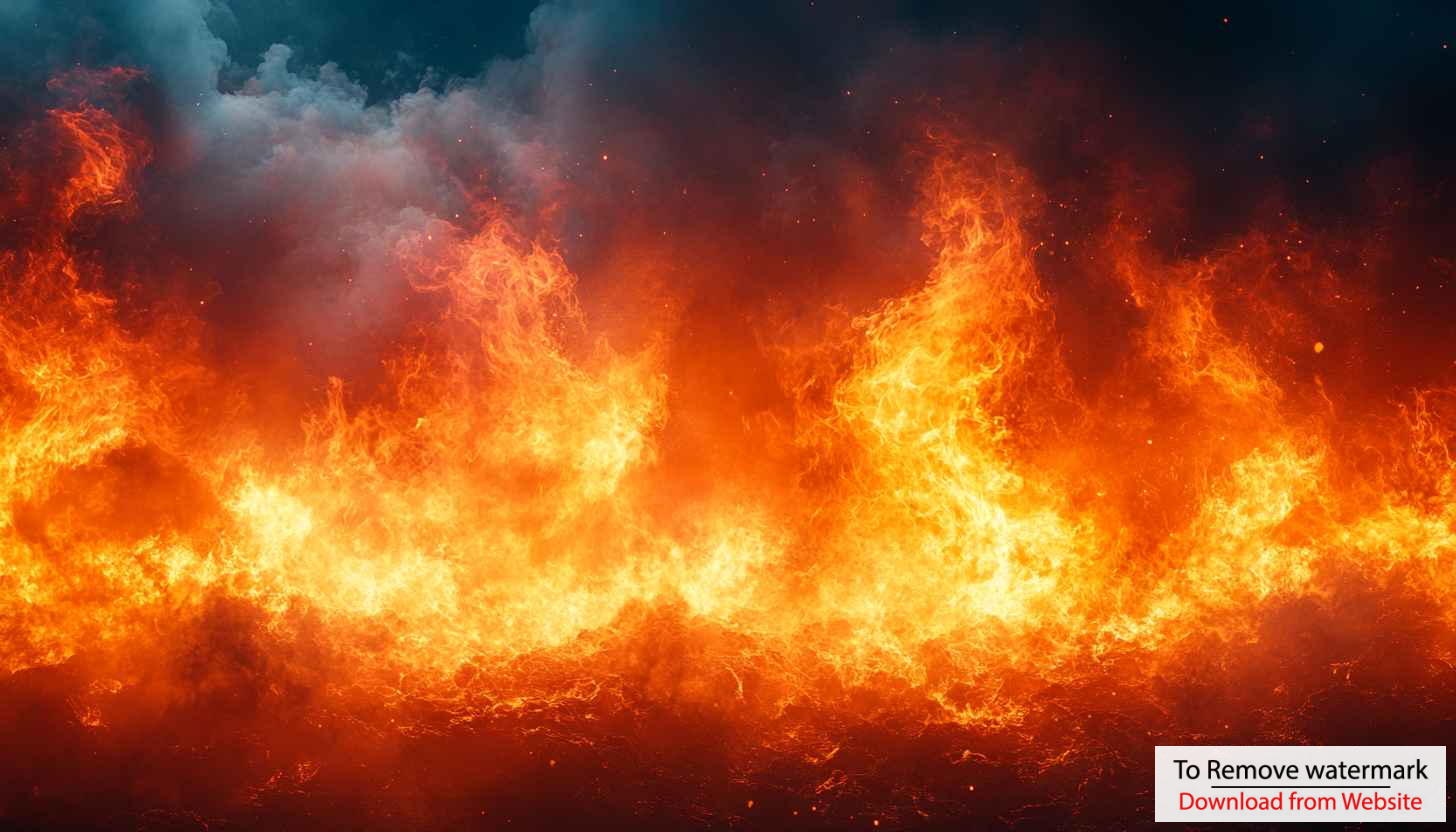Fiery Flames Wallpaper 4K, Burning Fire Desktop Background Aesthetic