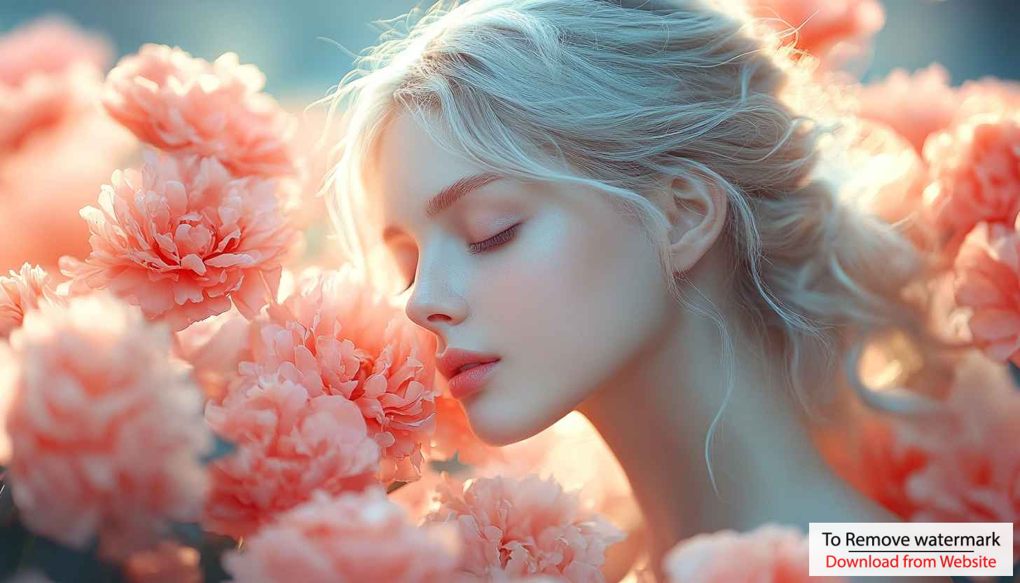 Dreamy Woman Surrounded by Peonies - Free Mobile Wallpaper Dreamy Woman Surrounded by Peonies - Free Mobile Wallpaper