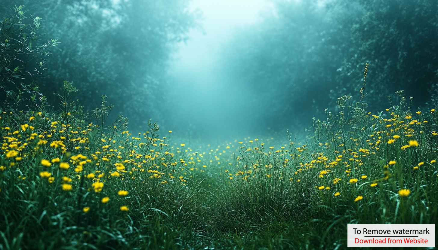 Misty Meadow Mobile Wallpaper, Yellow Flowers 4K Desktop Background Misty Meadow Mobile Wallpaper, Yellow Flowers 4K Desktop Background