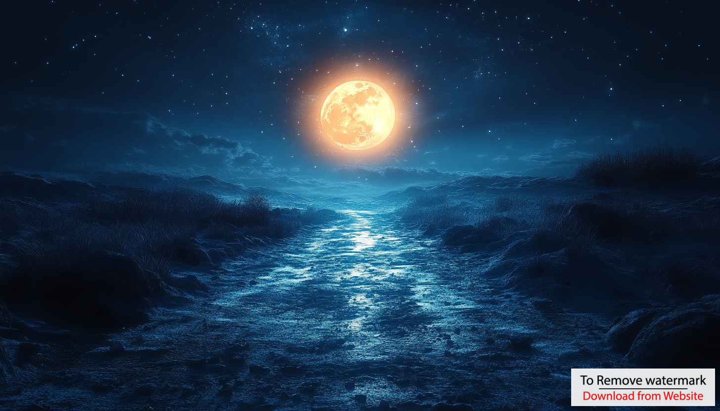 Orange Moonlit Starry Sky Landscape 4K Desktop Background Wallpaper Orange Moonlit Starry Sky Landscape 4K Desktop Background Wallpaper