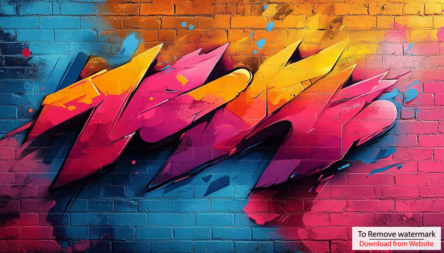 Colorful Graffiti Art on Brick Wall Mobile Wallpaper Colorful Graffiti Art on Brick Wall Mobile Wallpaper