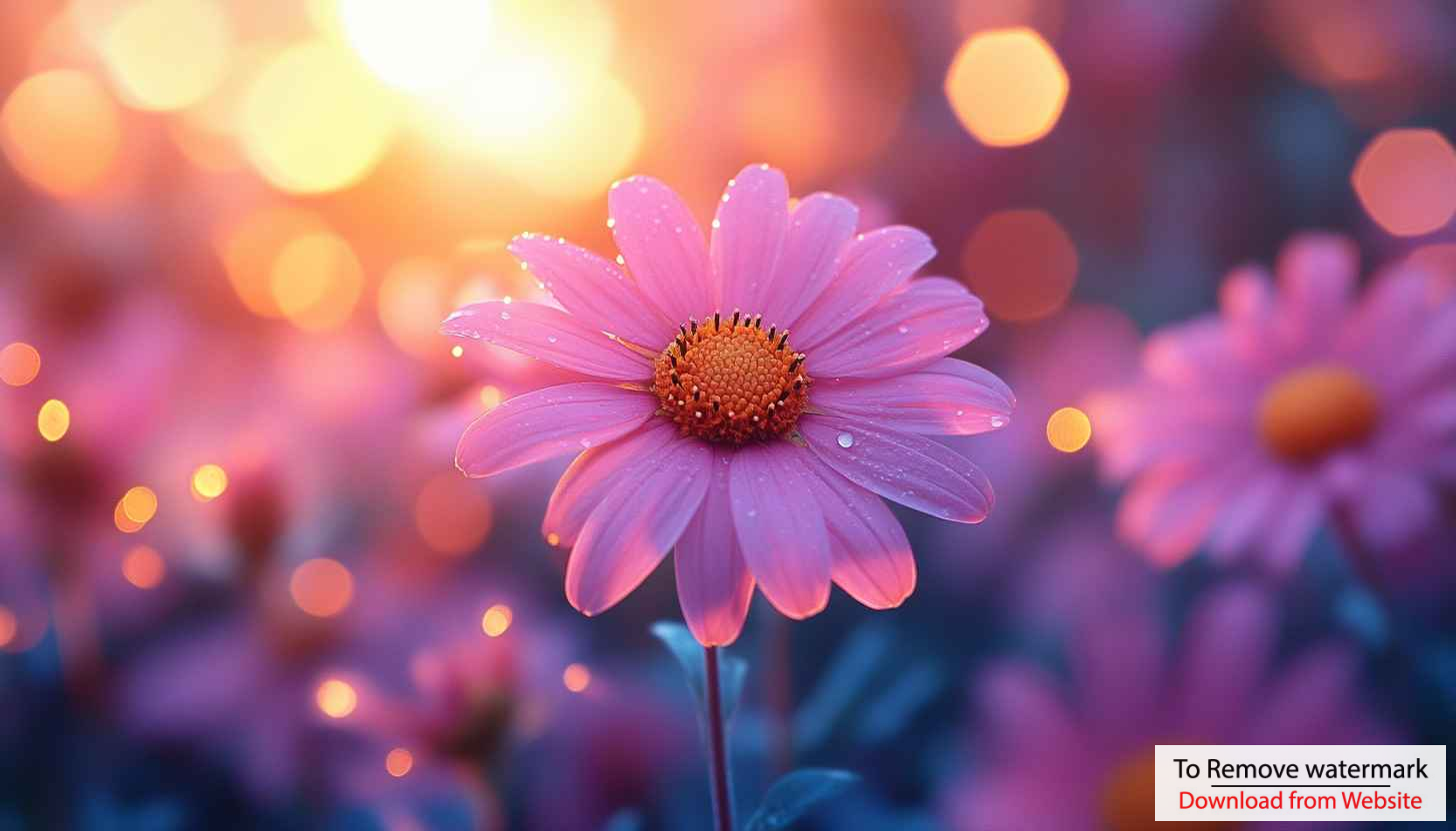Pink Daisy Bokeh 4K Wallpaper: Spring Flowers Desktop Background Pink Daisy Bokeh 4K Wallpaper: Spring Flowers Desktop Background