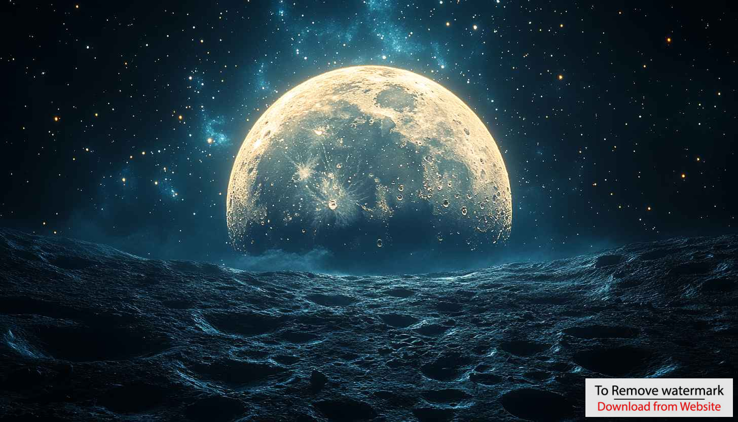 Full Moon Over Lunar Surface 4K Desktop Wallpaper Full Moon Over Lunar Surface 4K Desktop Wallpaper