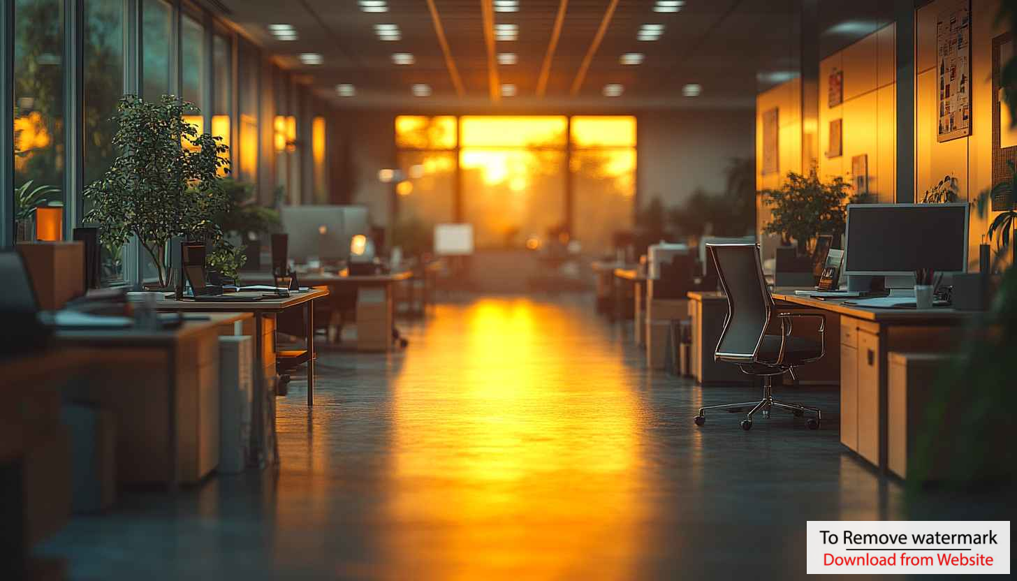 Golden Sunlight Office Interior 4K Desktop Background Wallpaper Golden Sunlight Office Interior 4K Desktop Background Wallpaper