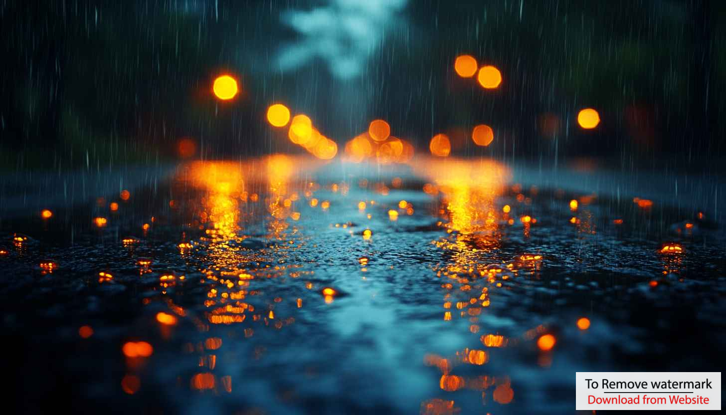 Rainy Night Street Lights Reflections Mobile Wallpaper HD Background Rainy Night Street Lights Reflections Mobile Wallpaper HD Background