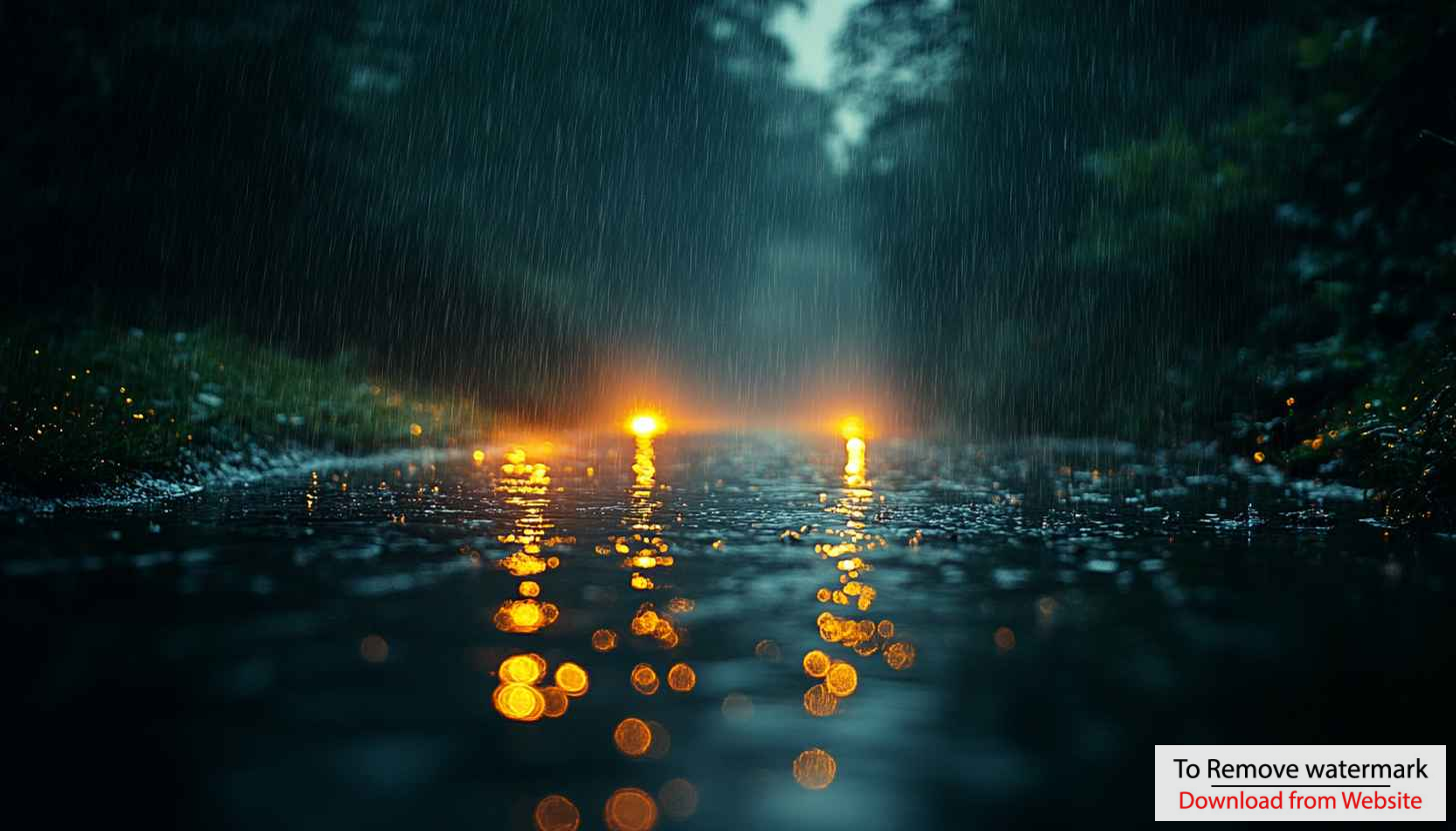 Rainy Road Mobile Background - Wet Asphalt Bokeh 4K Wallpaper Rainy Road Mobile Background - Wet Asphalt Bokeh 4K Wallpaper