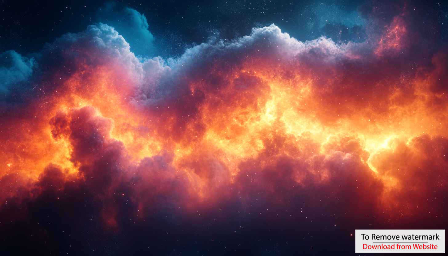 Fiery Nebula Cloudscape Wallpaper for Desktop Background and Mobile Device Fiery Nebula Cloudscape Wallpaper for Desktop Background and Mobile Device