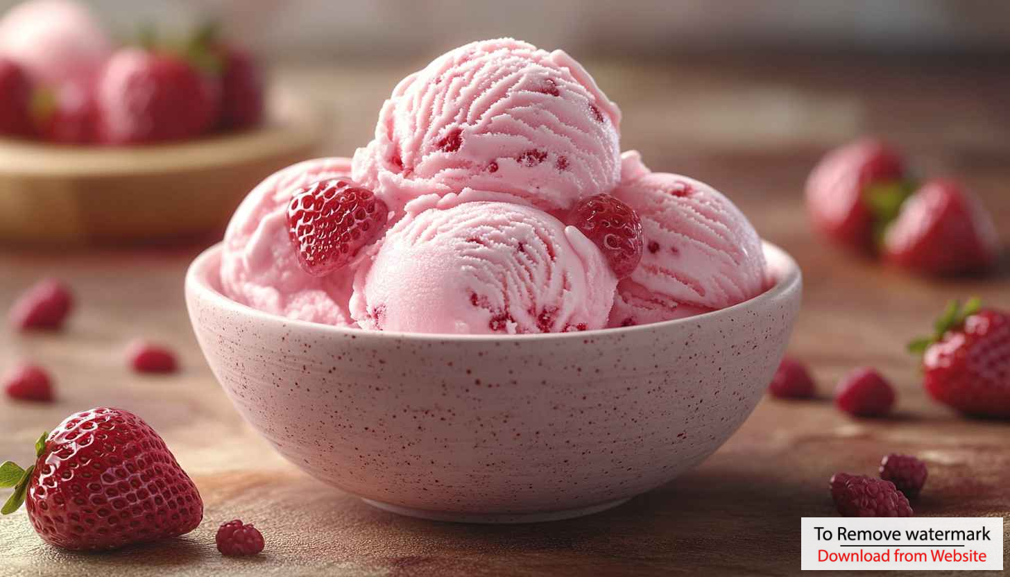 Strawberry Ice Cream 4K Wallpaper - Free Food Desktop Background Strawberry Ice Cream 4K Wallpaper - Free Food Desktop Background