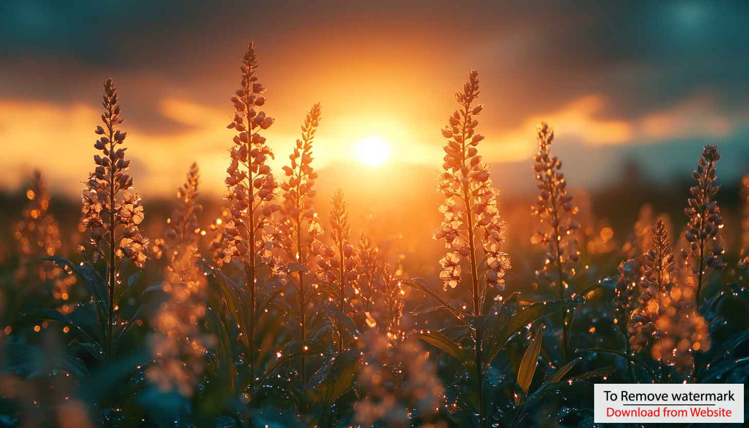 Golden Sunset Flower Field Mobile Wallpaper, Free Floral Background Golden Sunset Flower Field Mobile Wallpaper, Free Floral Background