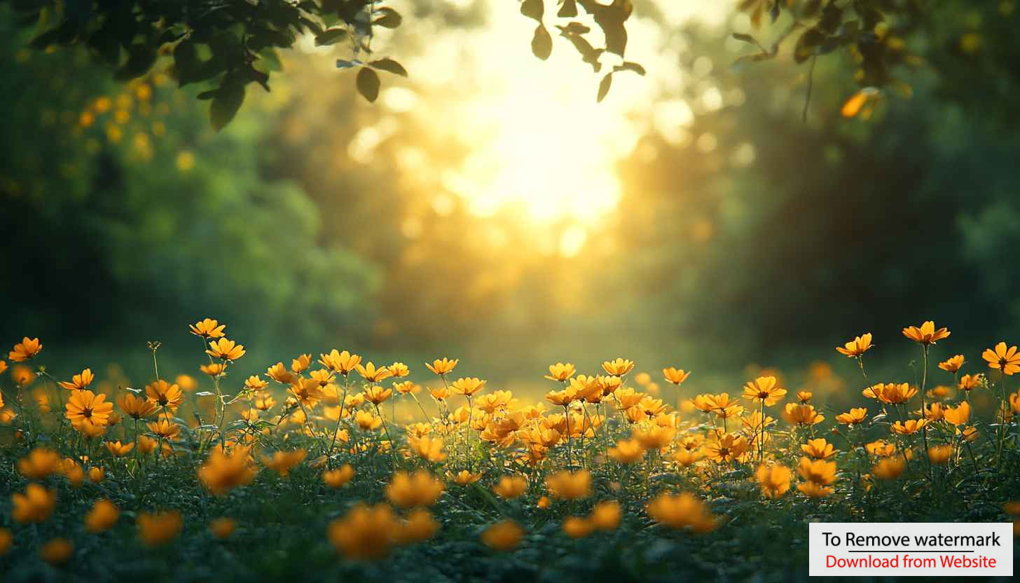 Yellow Flowers Field Wallpaper - Forest Background Mobile and Desktop