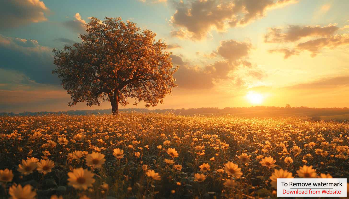 Golden Flower Field Sunset Free Wallpaper 4K Desktop Backgrounds Golden Flower Field Sunset Free Wallpaper 4K Desktop Backgrounds