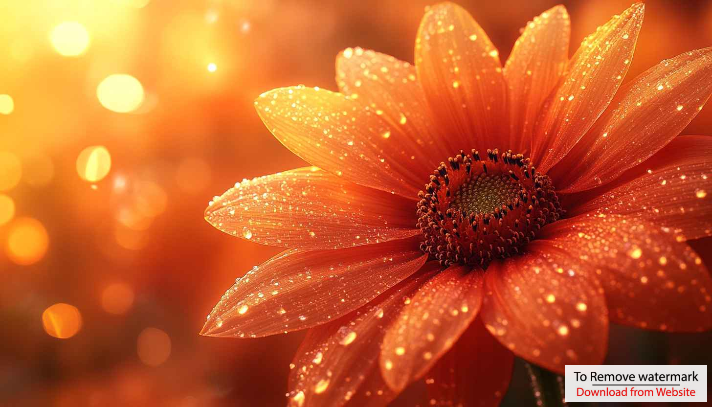 Orange Flower Water Droplets Desktop Background, Free Mobile Wallpaper 4K Orange Flower Water Droplets Desktop Background, Free Mobile Wallpaper 4K